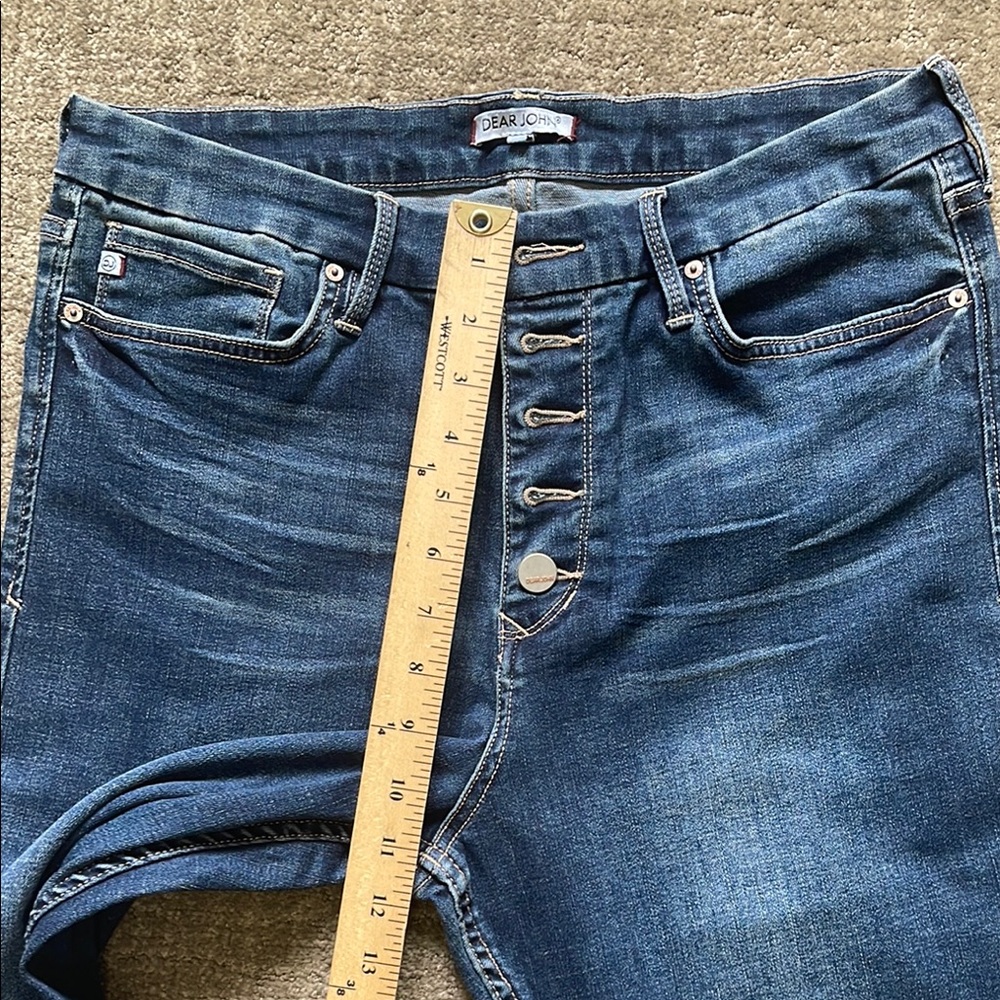 Dear John Tall Women’s Button Up Jeans Blue Flare Wide Leg Jeans Size-W31 X L32 - Picture 8 of 14